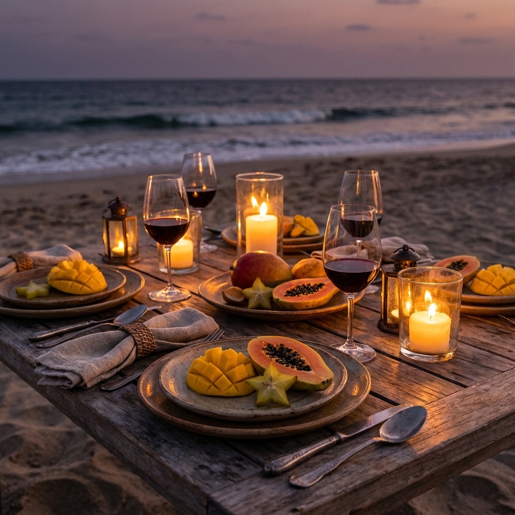 Mesa al atardecer
